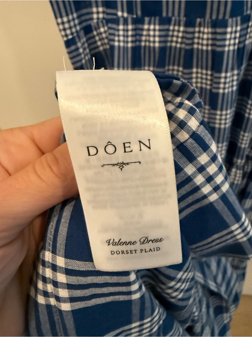 Doen Valenne Dress in Dorset Plaid size S - Picture 8 of 10